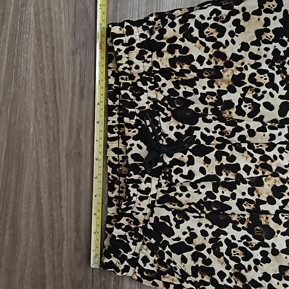 Leopard Print Joggers With Pockets Soft Material Stretchy Drawstring Waist - Picture 10 of 16